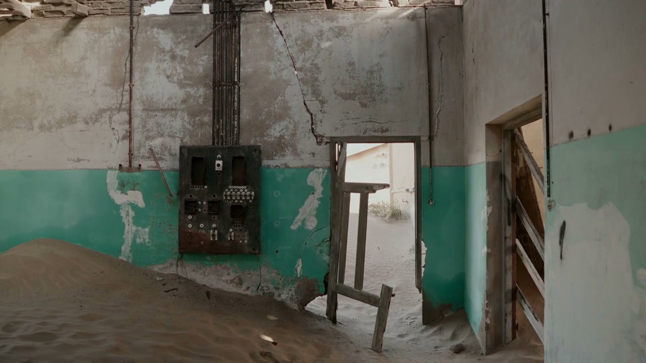 Sand Filled Room in Desert Ghost Town