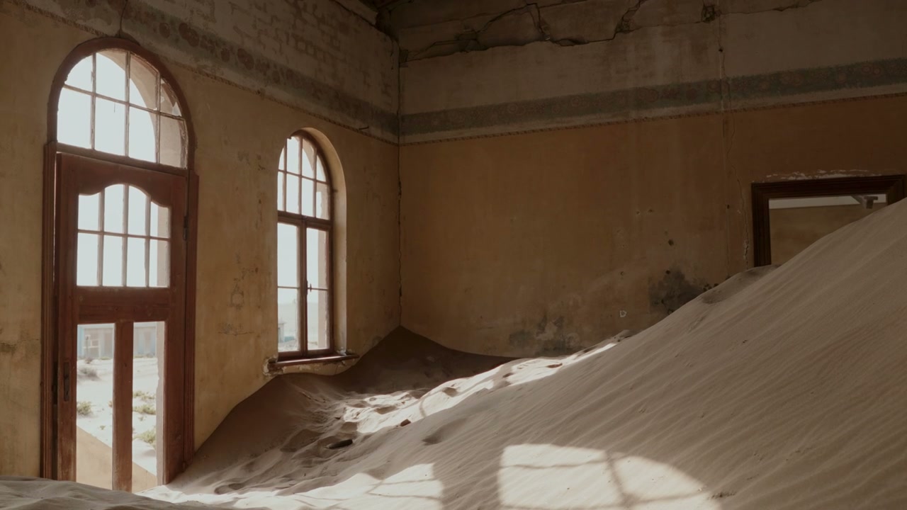 Desert Ghost Town Room Buried in Sand