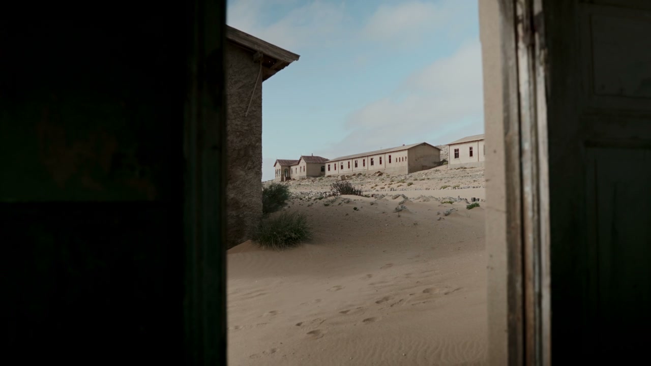 View of Desert Ghost Town Through Doorway