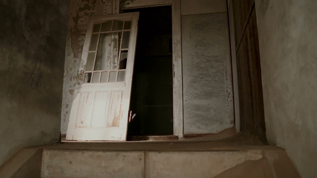 Decaying Door in Desert Ghost Town Building