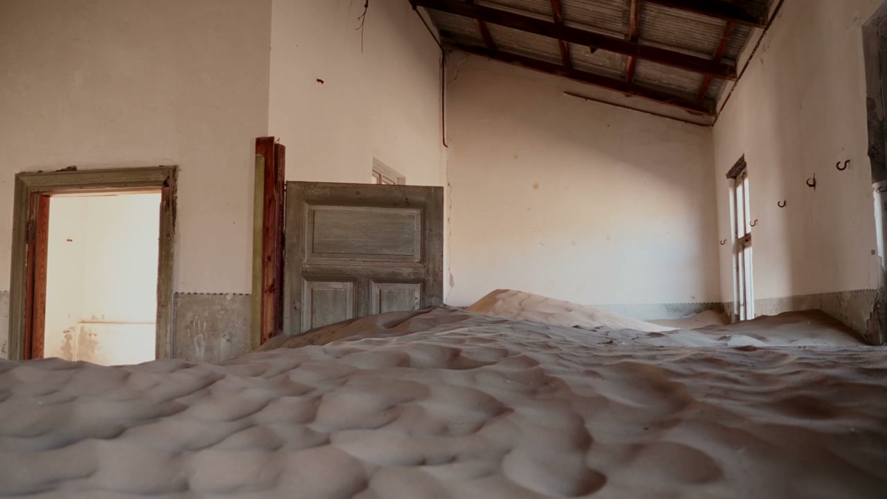 Sand-Filled Room in Desert Ghost Town