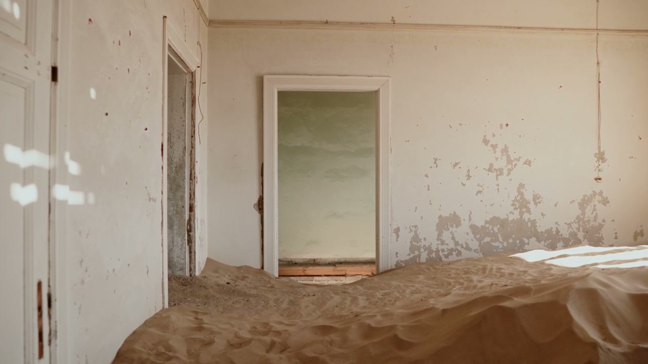 Sand Filled Room in Desert Ghost Town