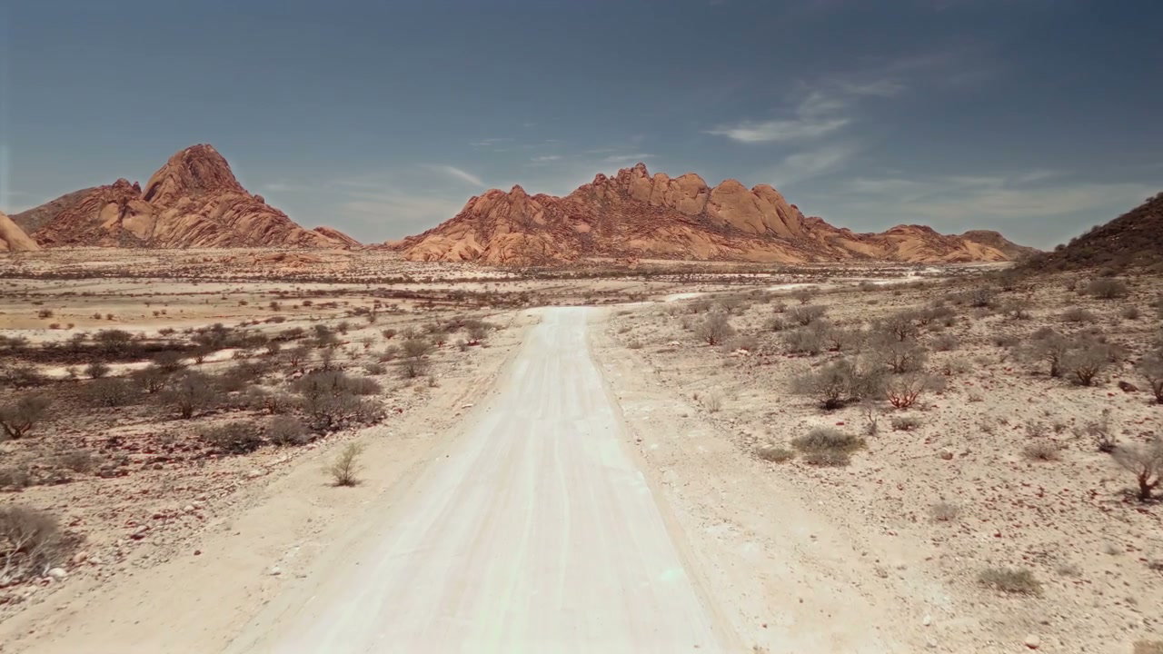 Desert Road Towards Rocky Mountains