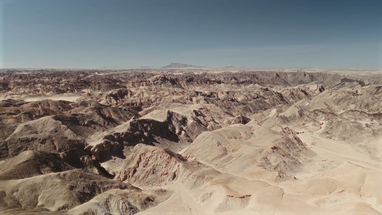 Vast Desert Mountain Range Aerial View