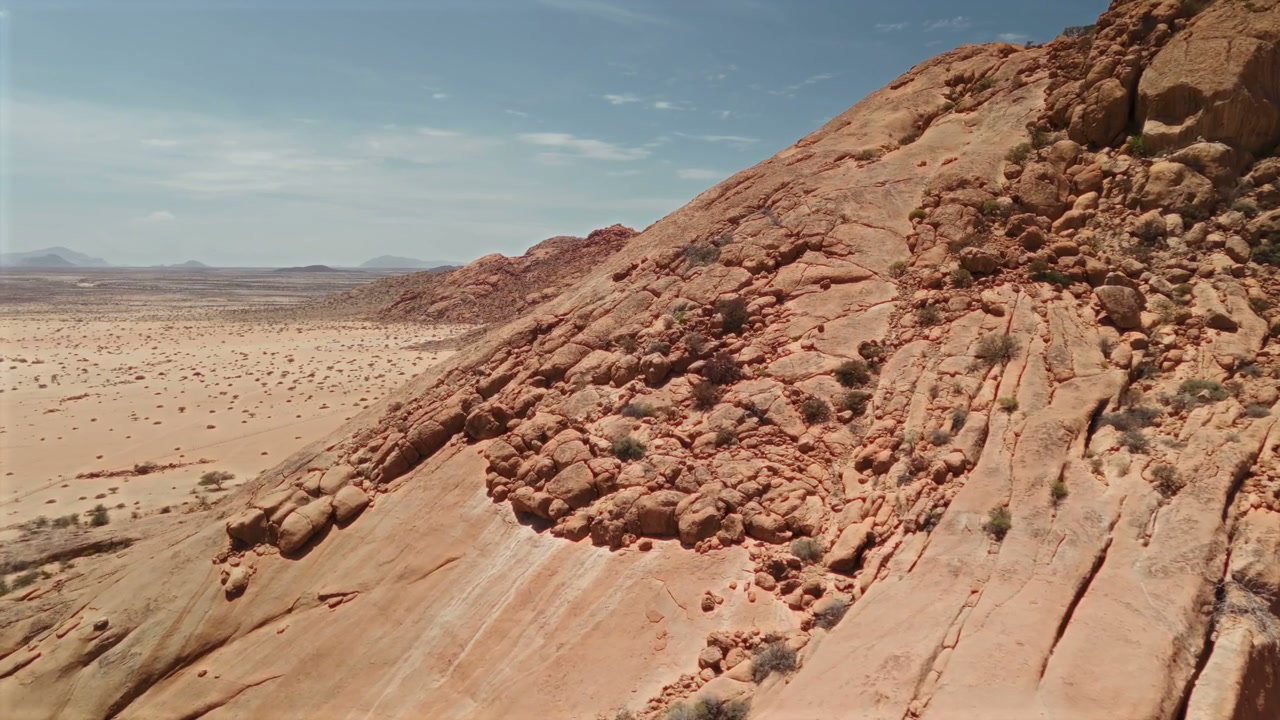 Drone Shot of Arid Rocky Desert Landscape