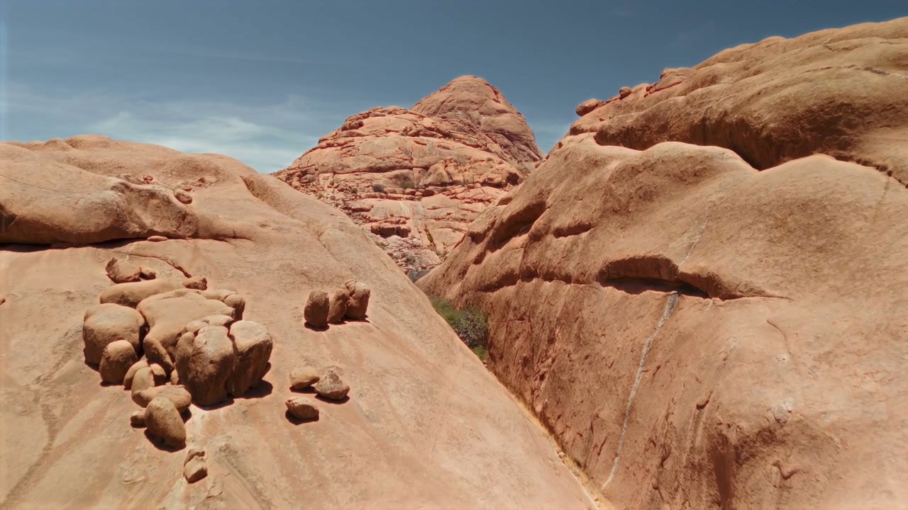 Drone Flight Through Red Rock Desert