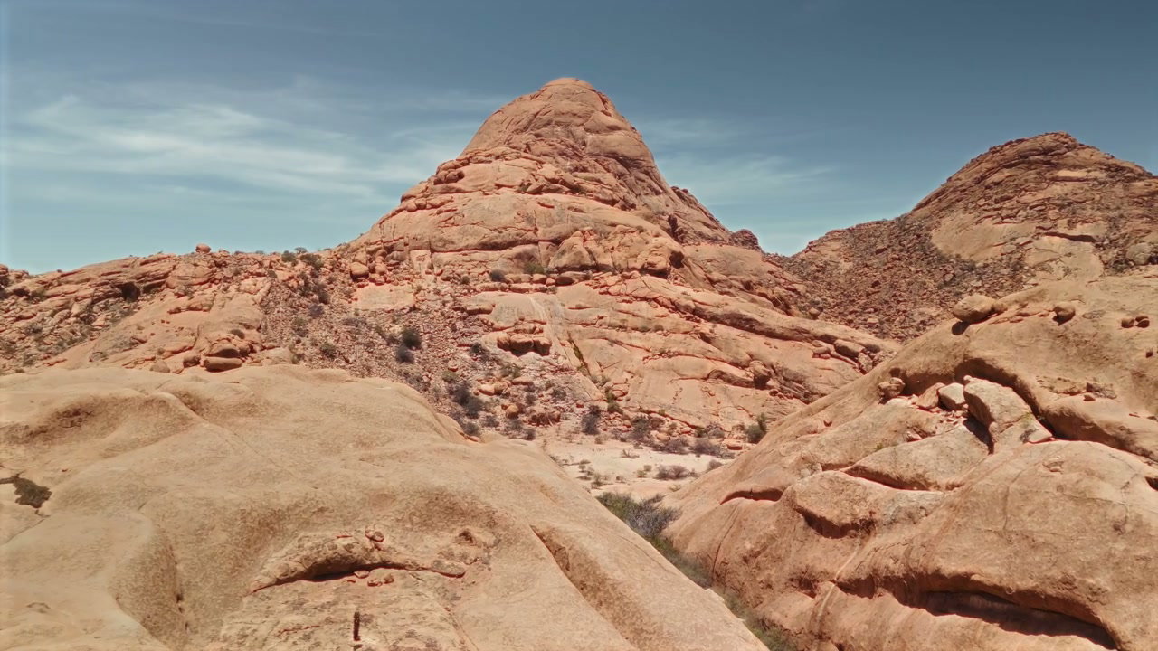 Rocky Desert Mountains Under Blue Sky