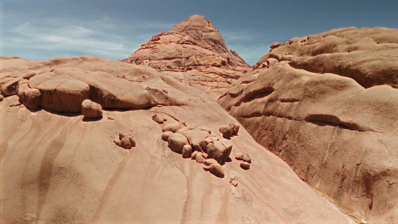 Red Rock Formations in Desert Landscape