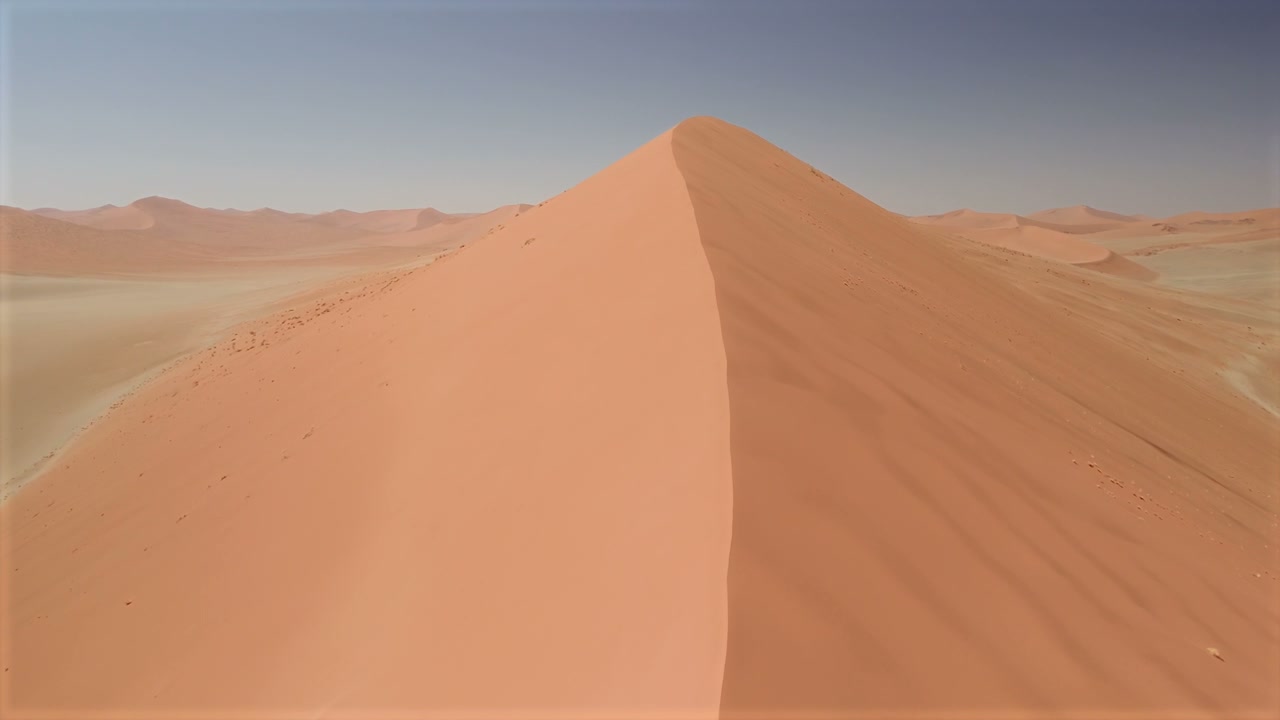 Aerial View of Desert Sand Dune