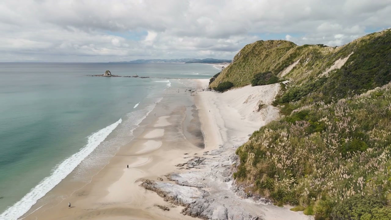 New Zealand Coastal Beach Aerial View