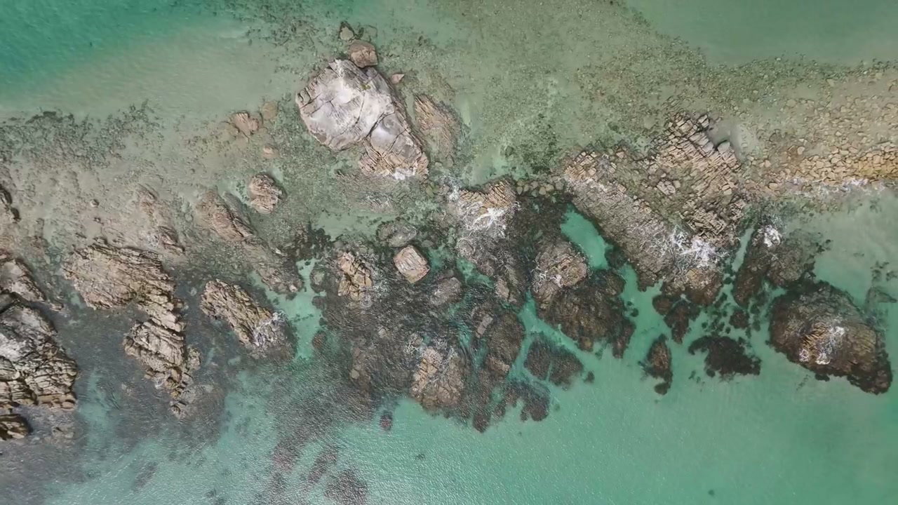 Aerial View of New Zealand Rocky Coastline