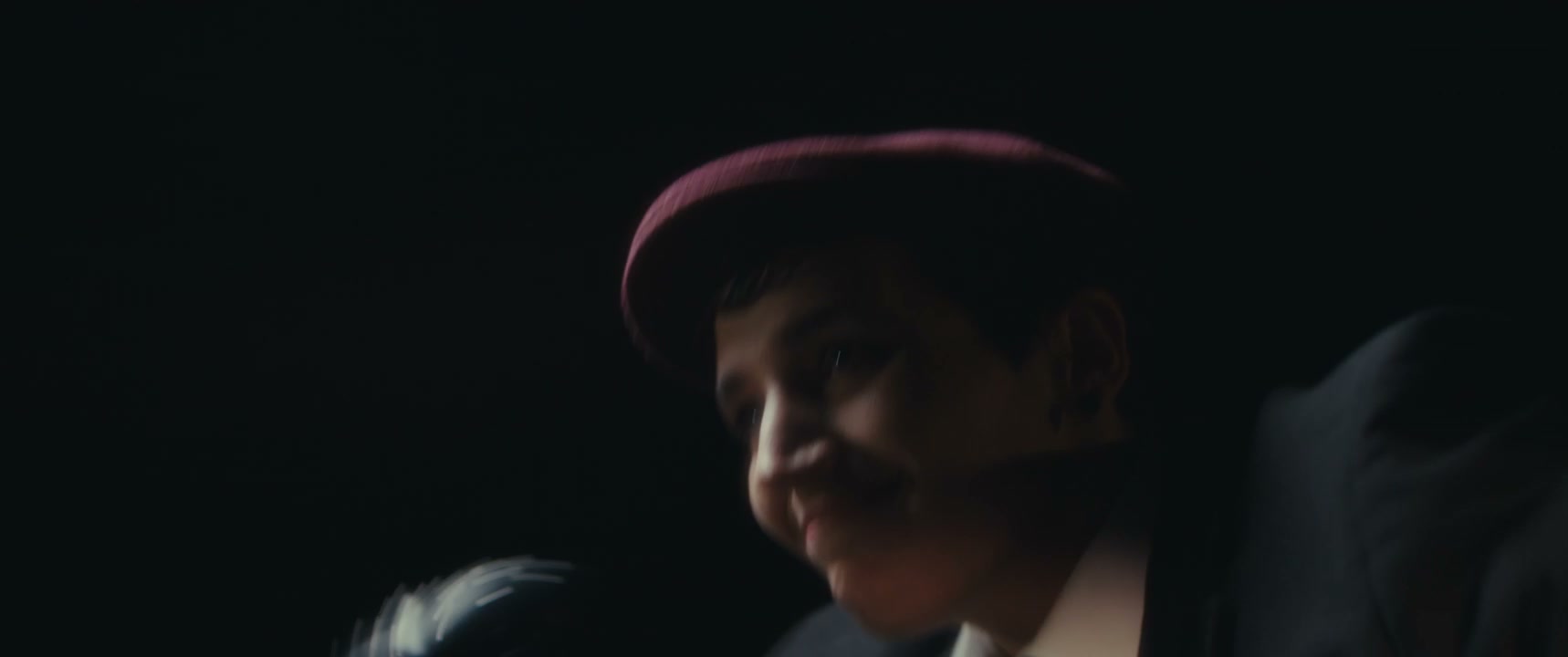 Mime Performing in Dark Studio