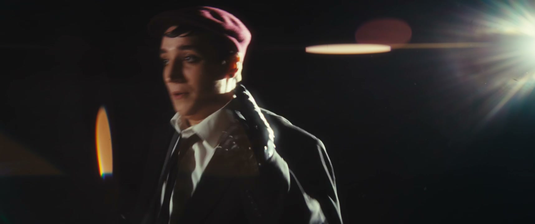 Dancing Mime Performer in Theatrical Light