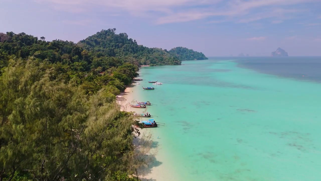 Tropical Island Beach and Azure Ocean