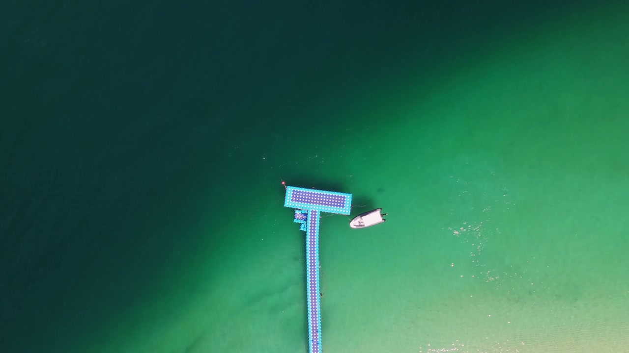 Tropical Island Pier With Boat