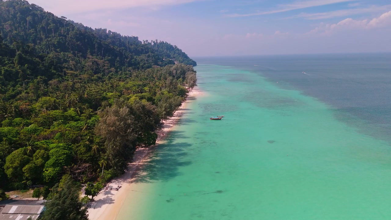 Tropical Island Beach with Turquoise Water