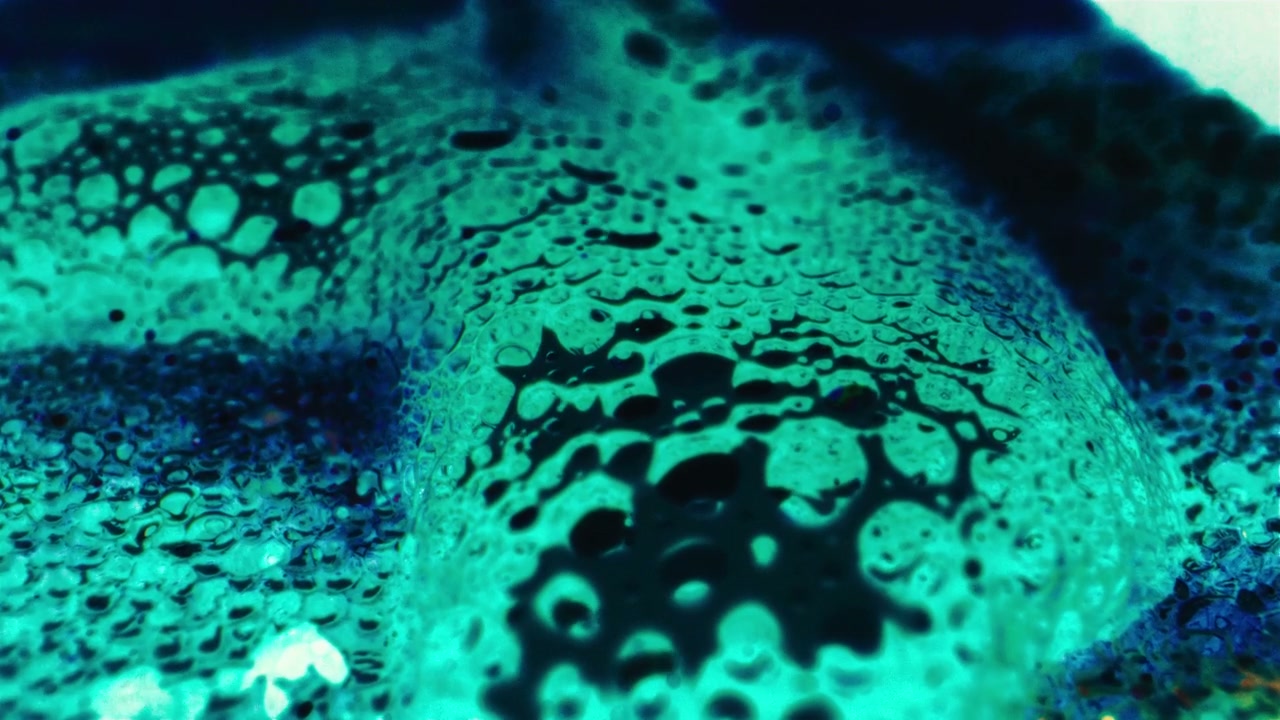 Toxic Green Liquid and Bubbles Abstract