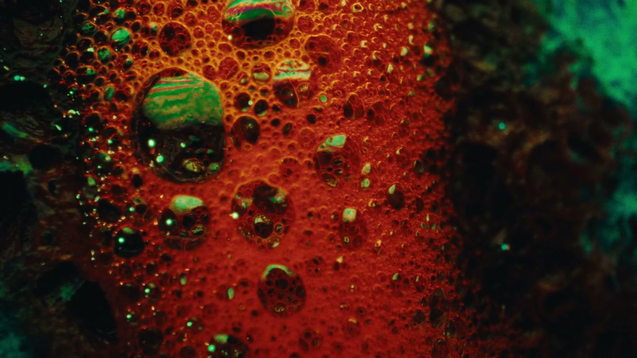 Toxic Red Foam Bubbles