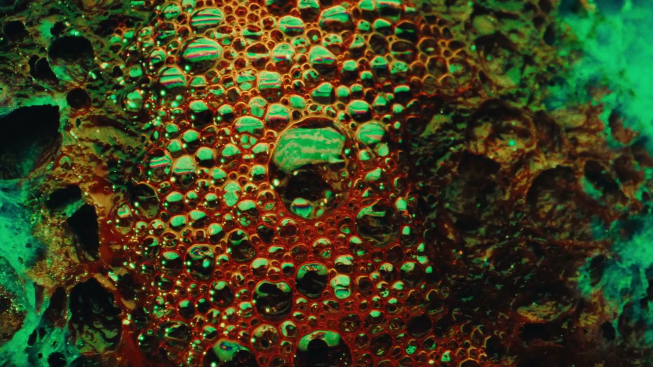 Abstract Macro Liquid Bubbles and Foam