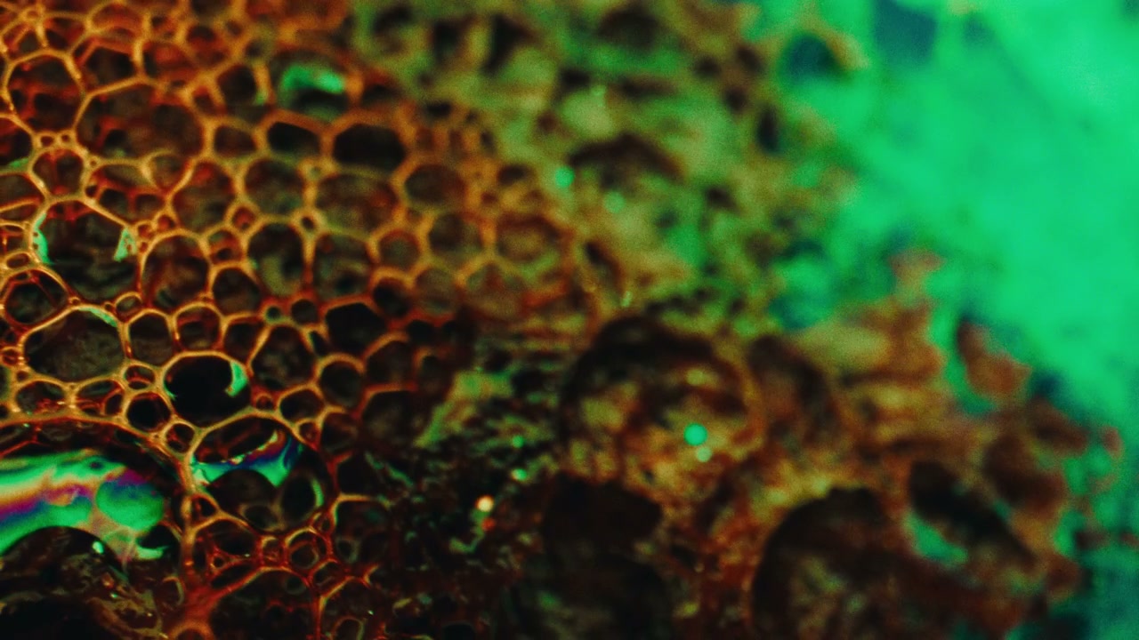 Vibrant Chemical Foam Surface