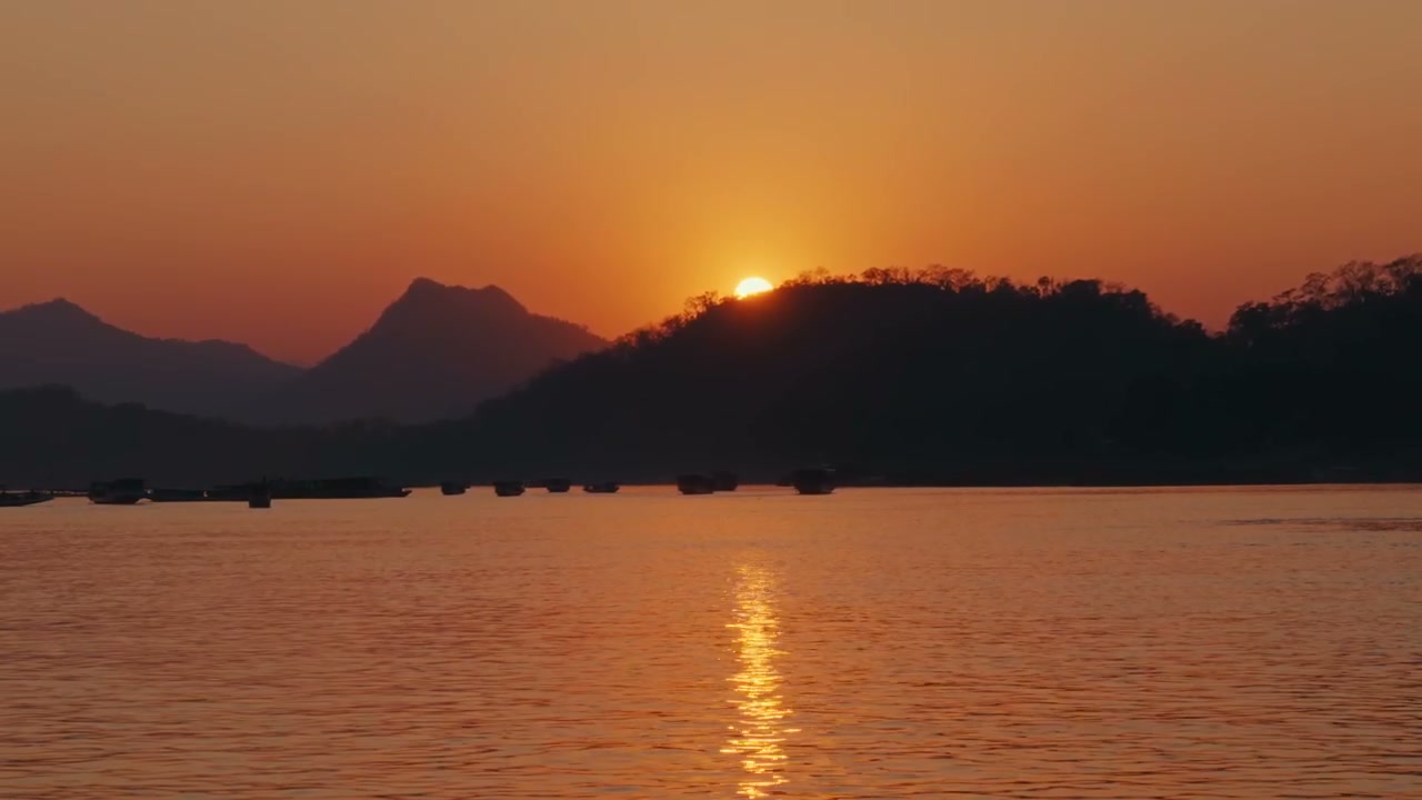 Sunset Over Mekong River