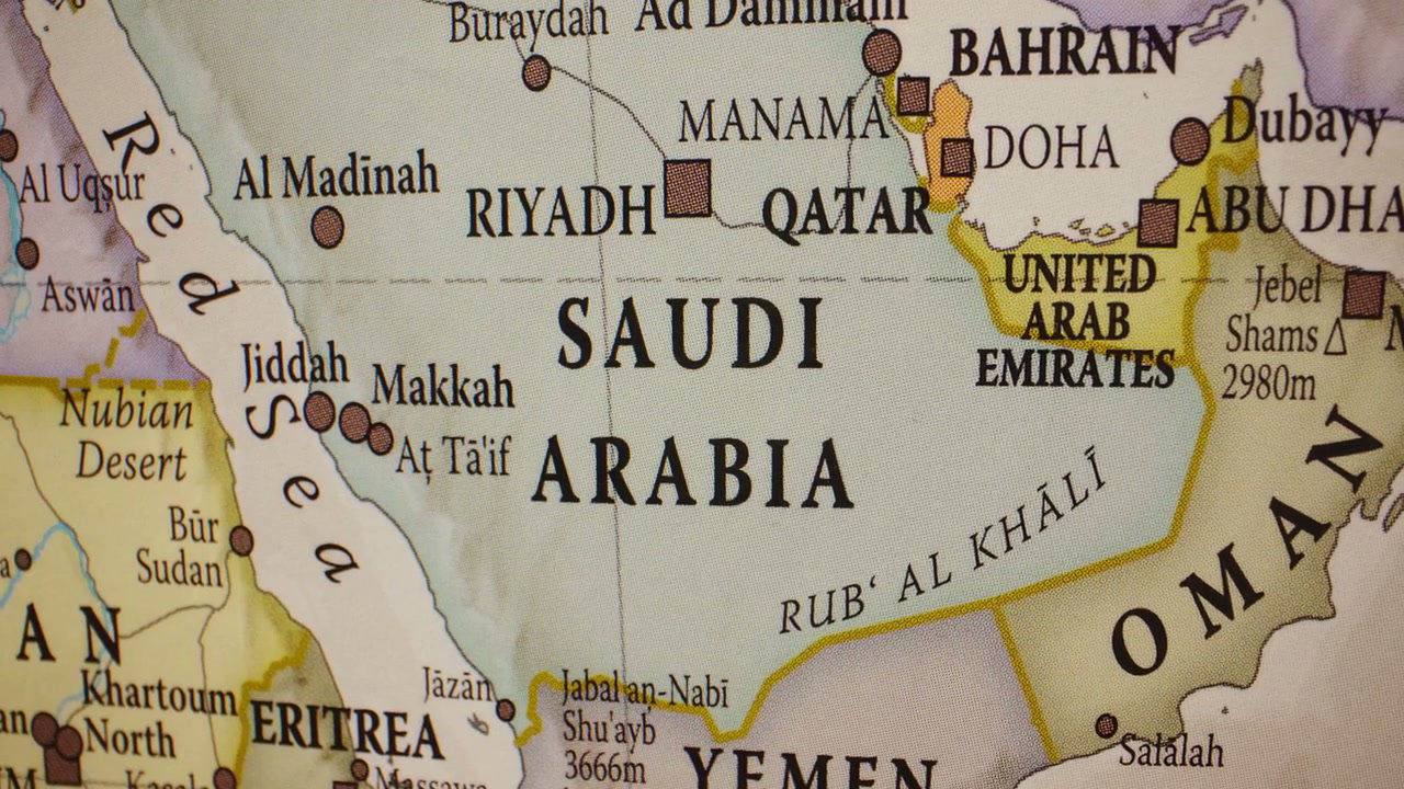 Map of Saudi Arabia and Arabian Peninsula