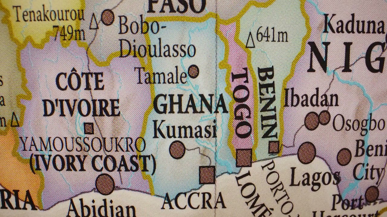 West Africa Political Map Close-Up
