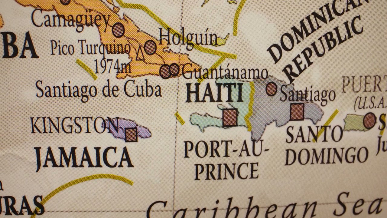 Vintage Map of Caribbean Region