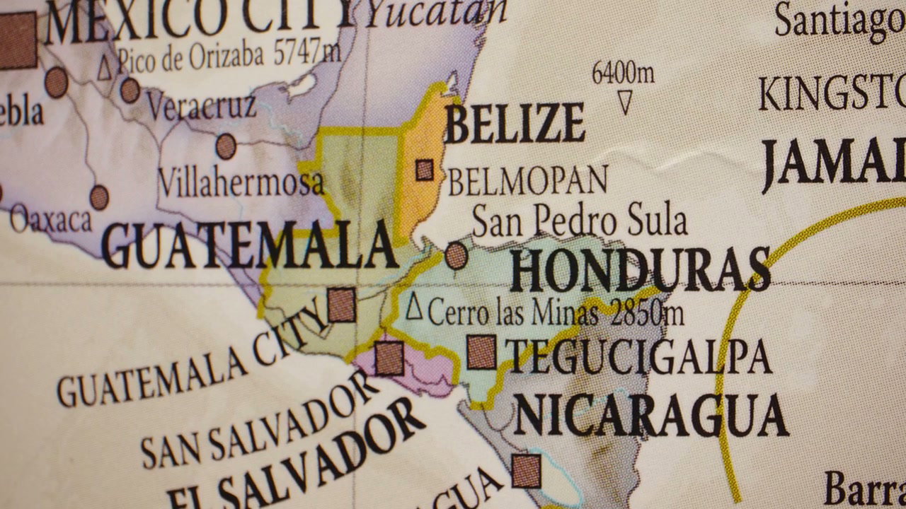 Geopolitical Map of Central America