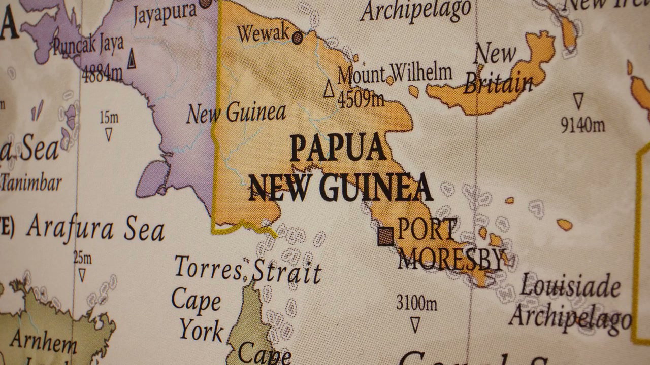 Geopolitical Map of Papua New Guinea