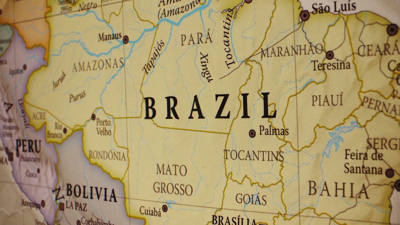 Vintage Map of Brazil