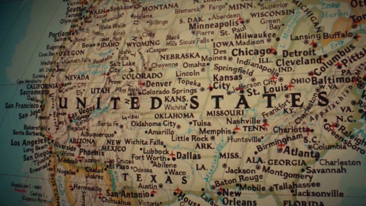 Vintage United States Map