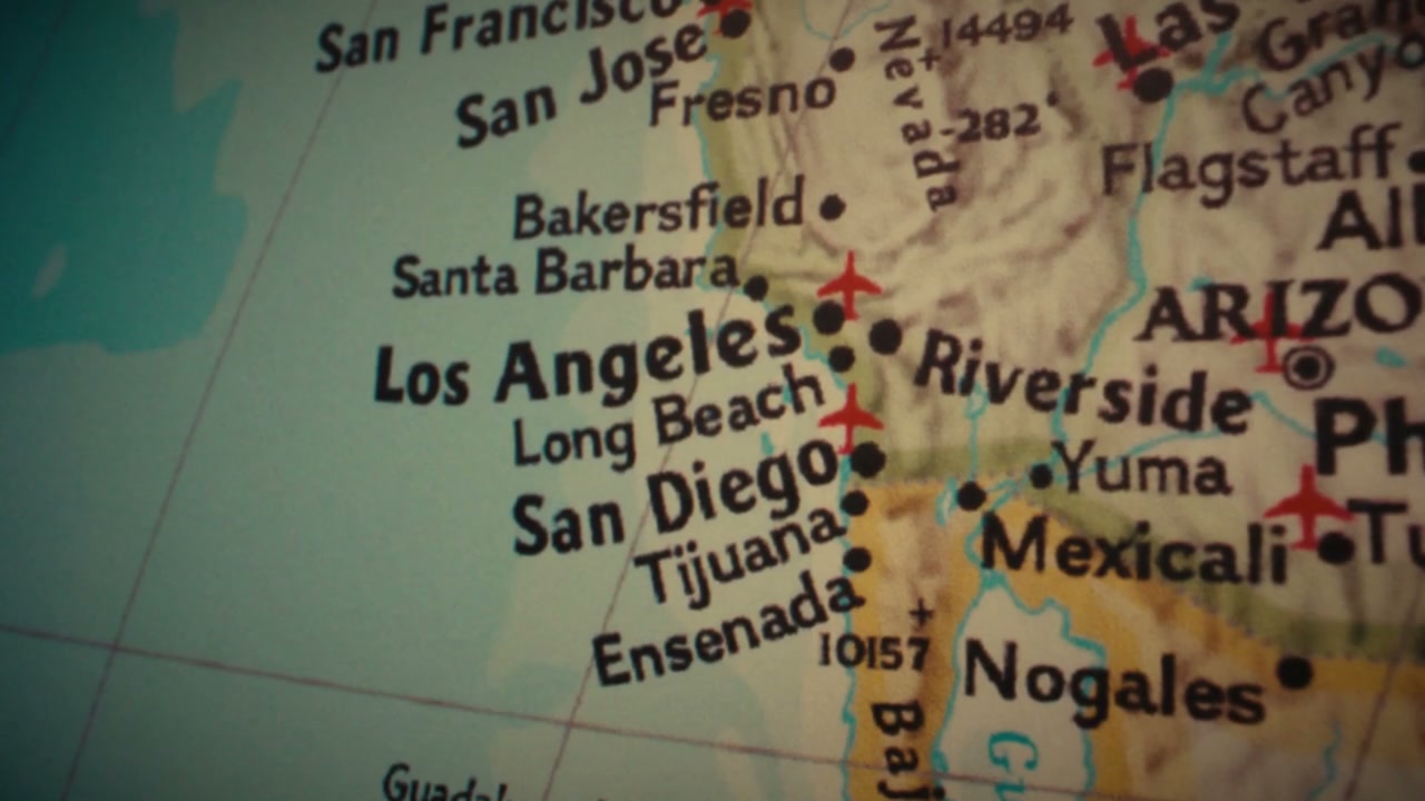 Retro Map of Southwest United States