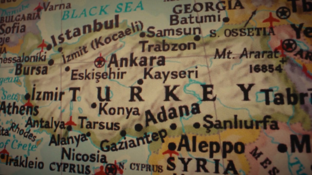 Retro Map of Turkey