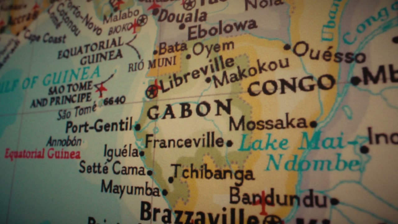 Retro Map of Central Africa