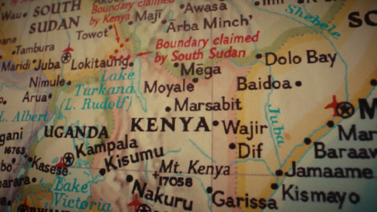 Retro Map of East Africa