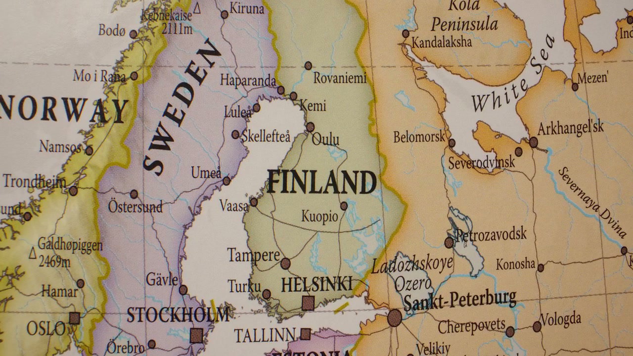 Vintage Map of Northern Europe