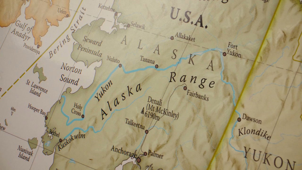 Detailed Map of Alaska and Yukon