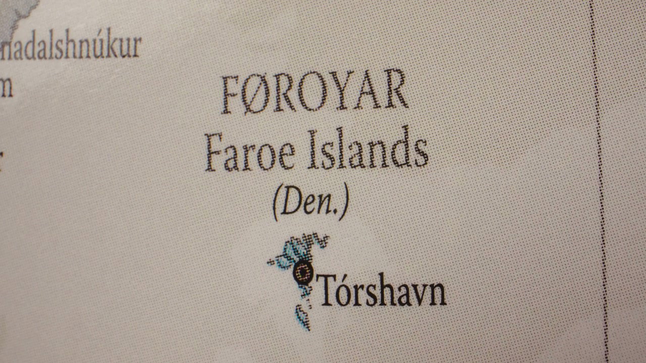 Faroe Islands Map with Tórshavn Capital