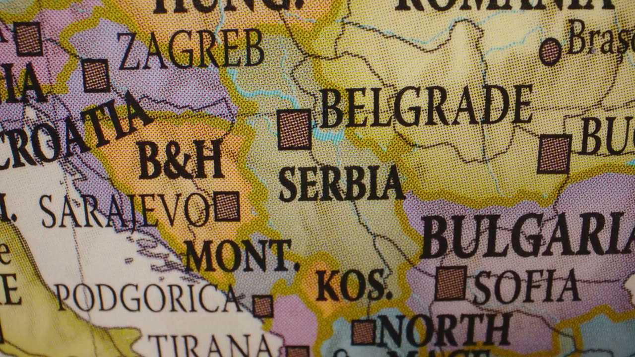 Vintage Map of Southeastern Europe