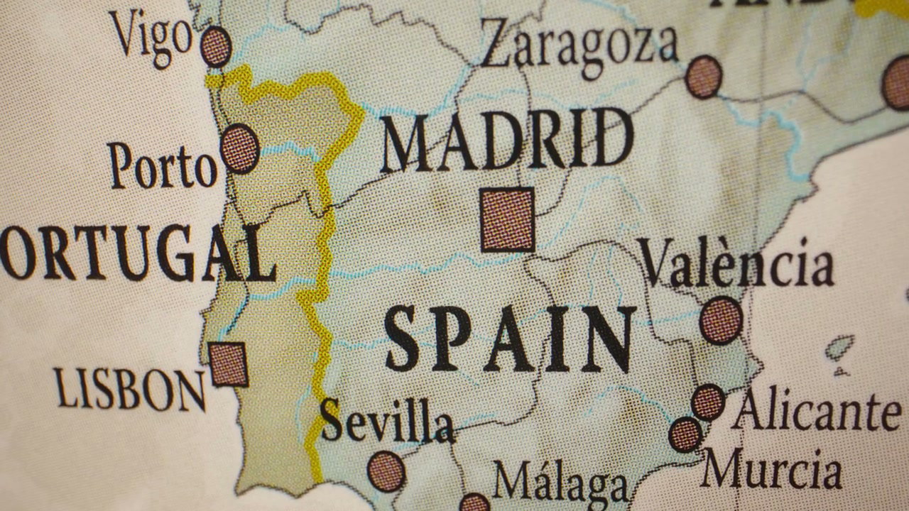 Detailed Map of Iberian Peninsula