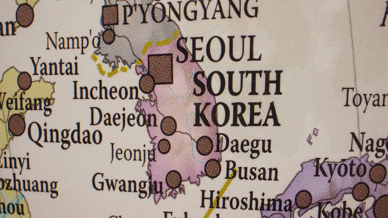 Close-up Map of South Korea