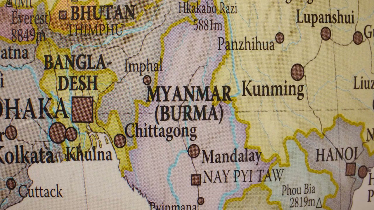 Political World Map of Southeast Asia