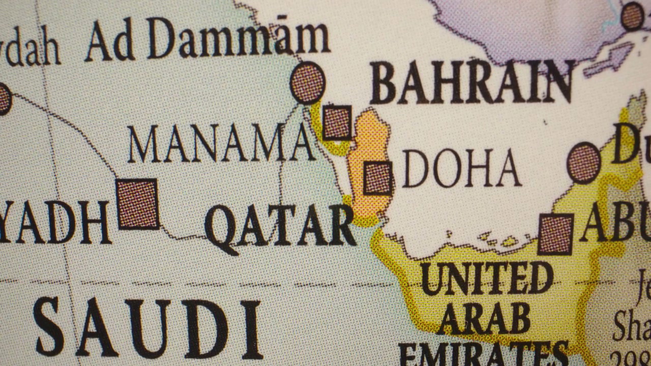 Panning Across Middle East Map
