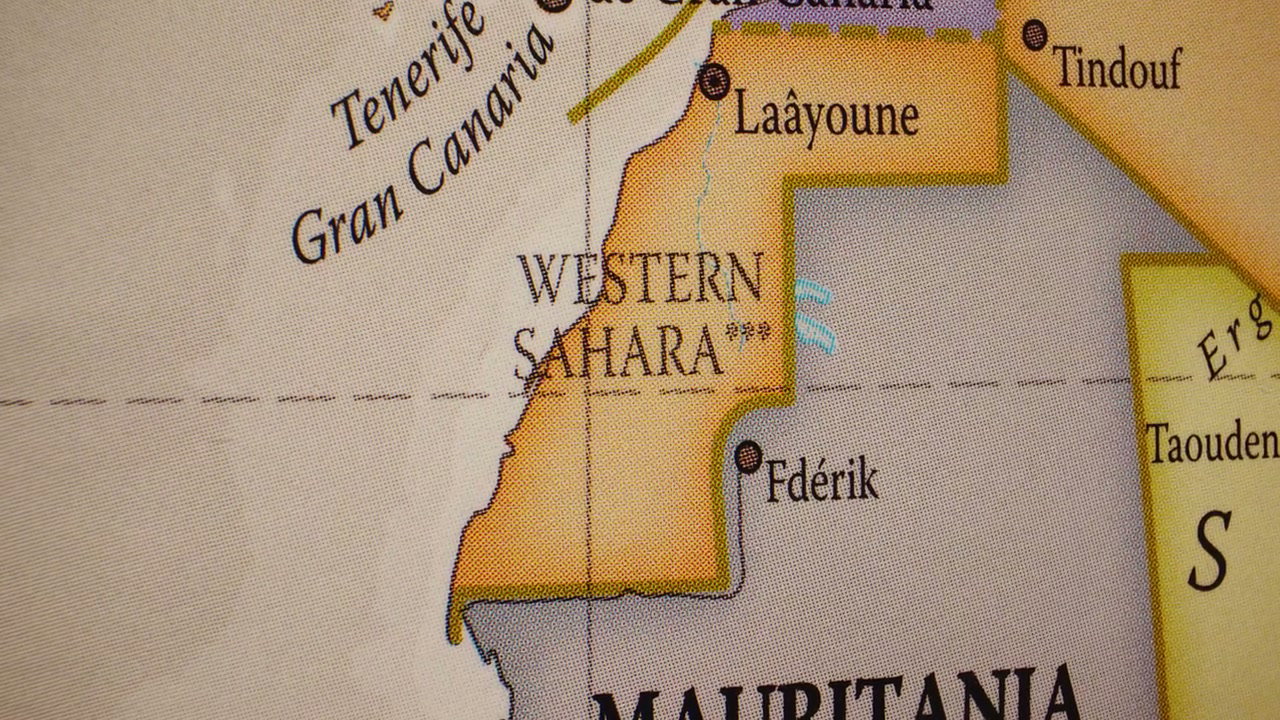Western Sahara Region on World Map