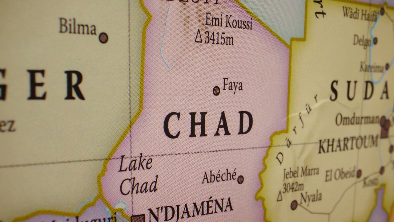 Chad Country on World Map