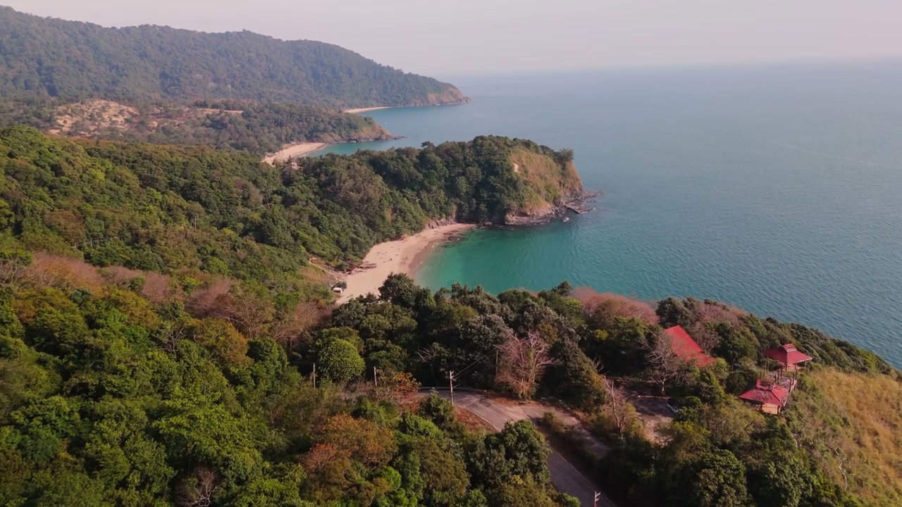 Thailand Coastline Tropical Beach Drone View