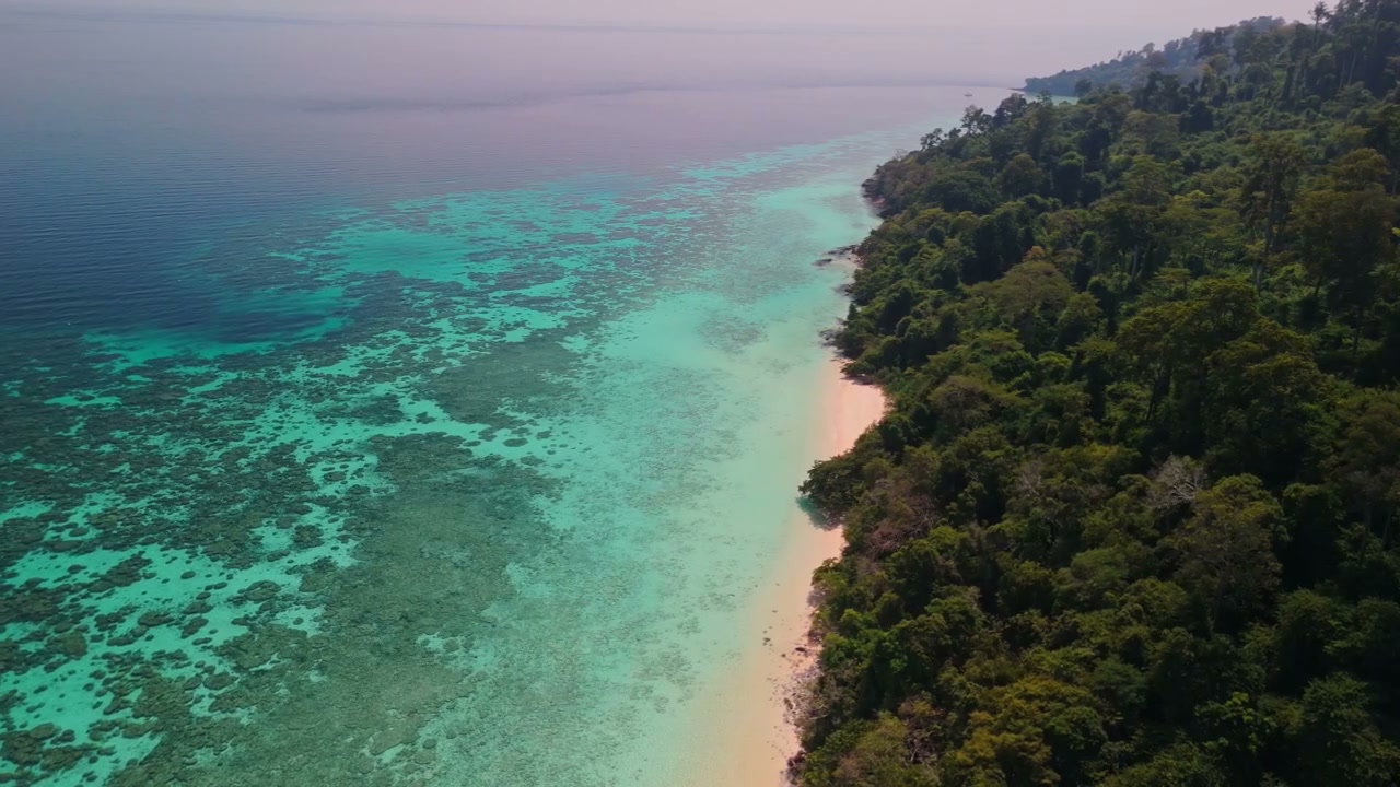 Tropical Beach and Coral Reef in Thailand