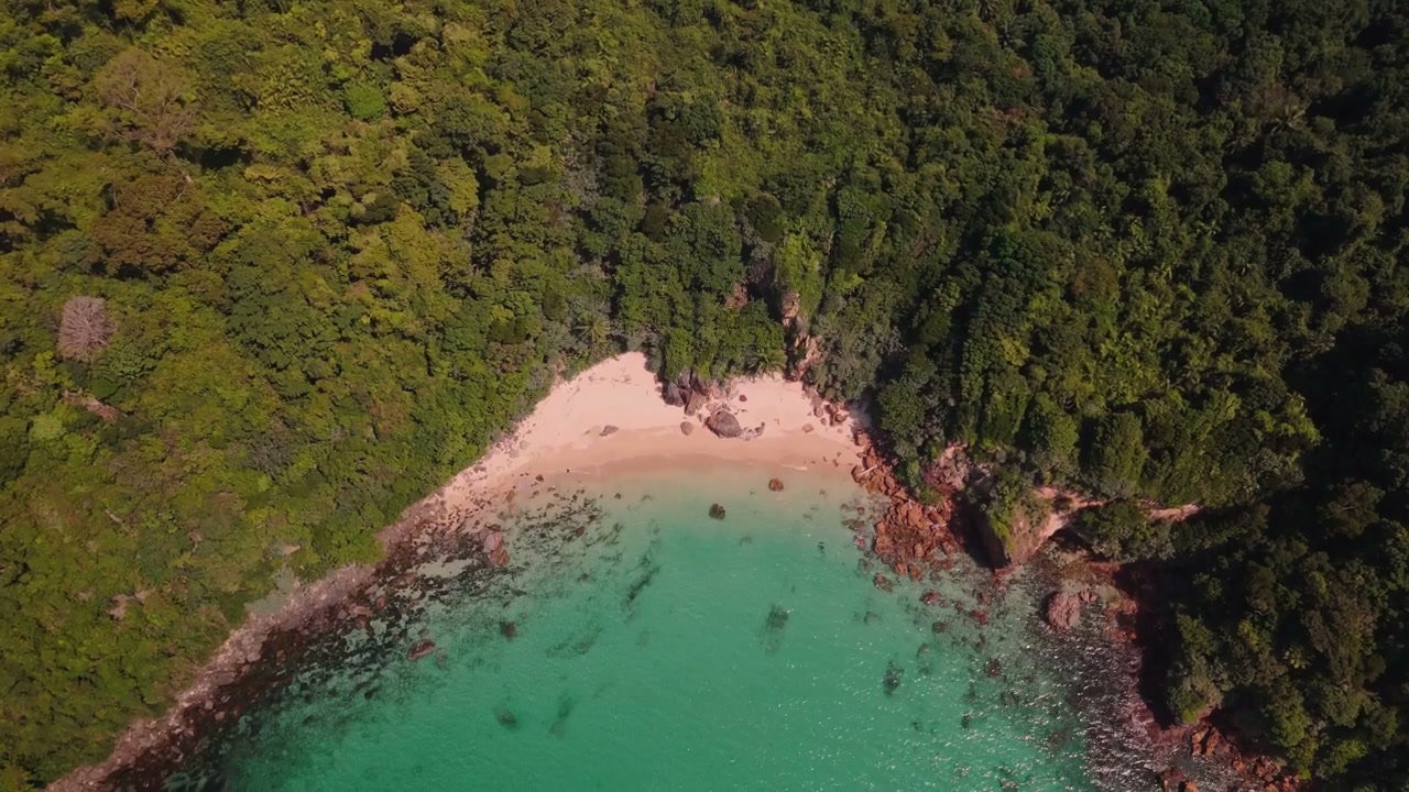Tropical Beach and Green Jungle in Thailand
