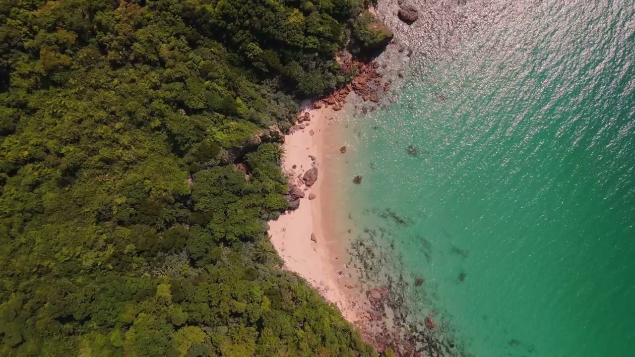 Aerial View of Secluded Thai Beach